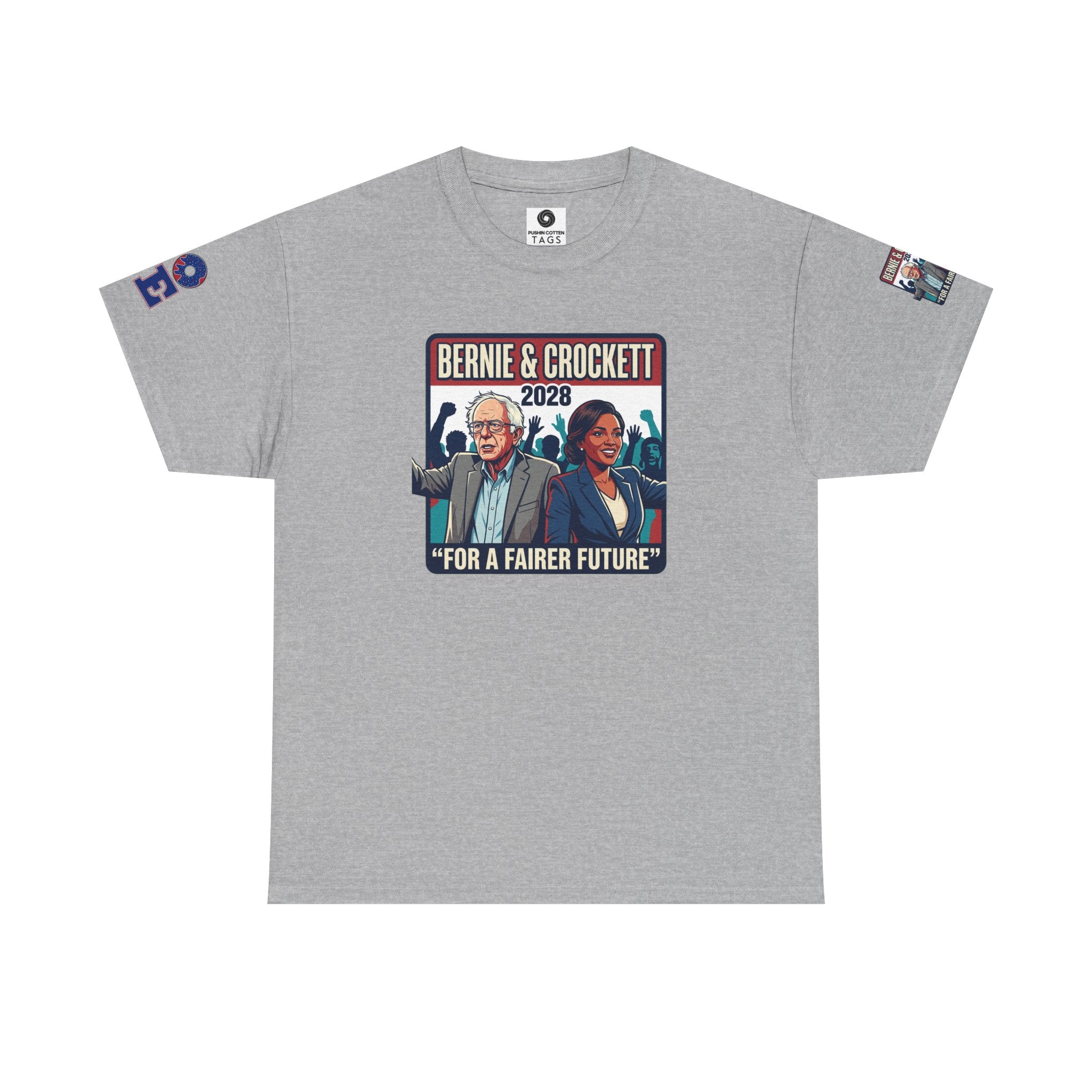 Bernie & Crockett 2028 Tee — "For a Fairer Future" Political Campaign T-Shirt