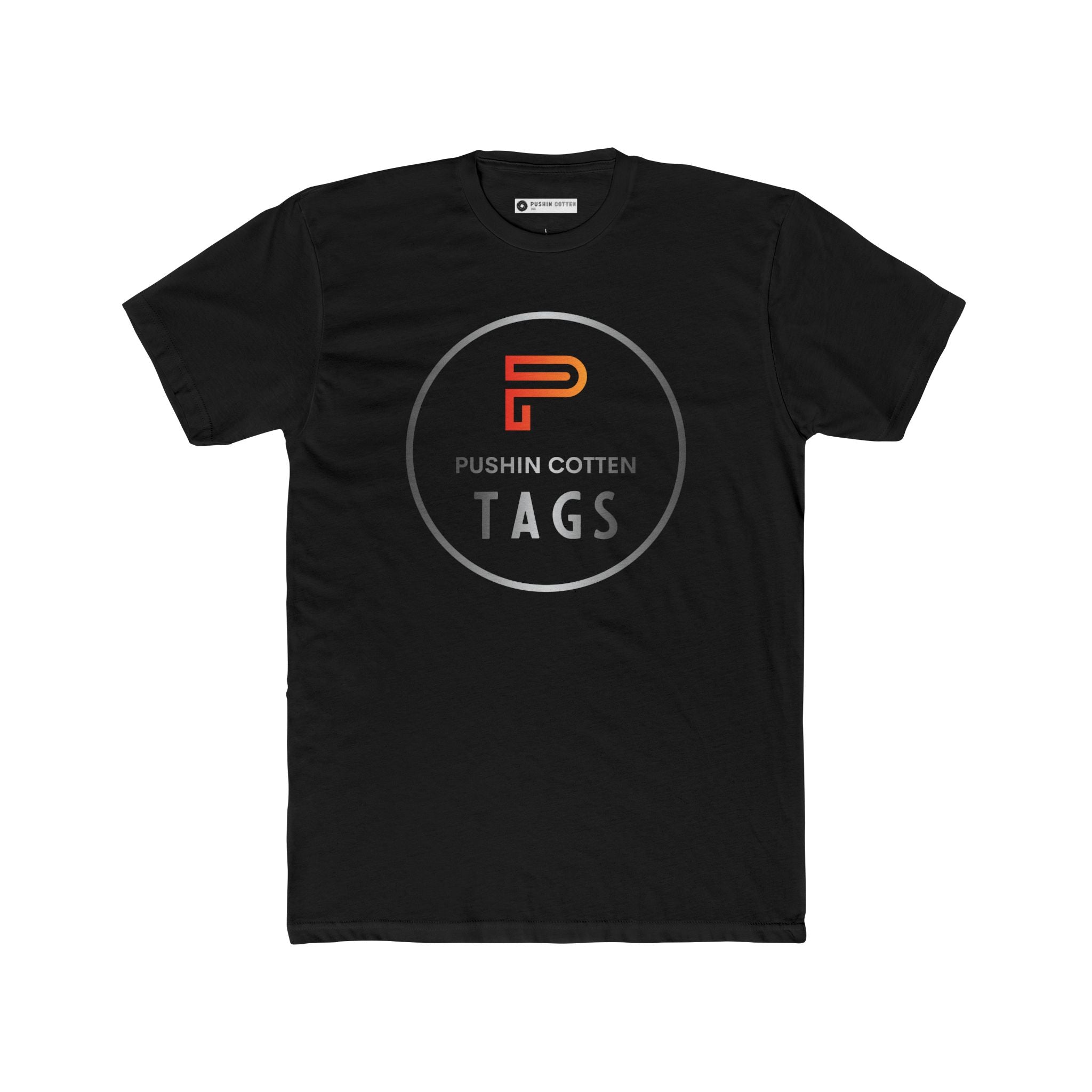 Men's Cotton Crew Tee featuring Pushin Cotton Tags Royalty Logo