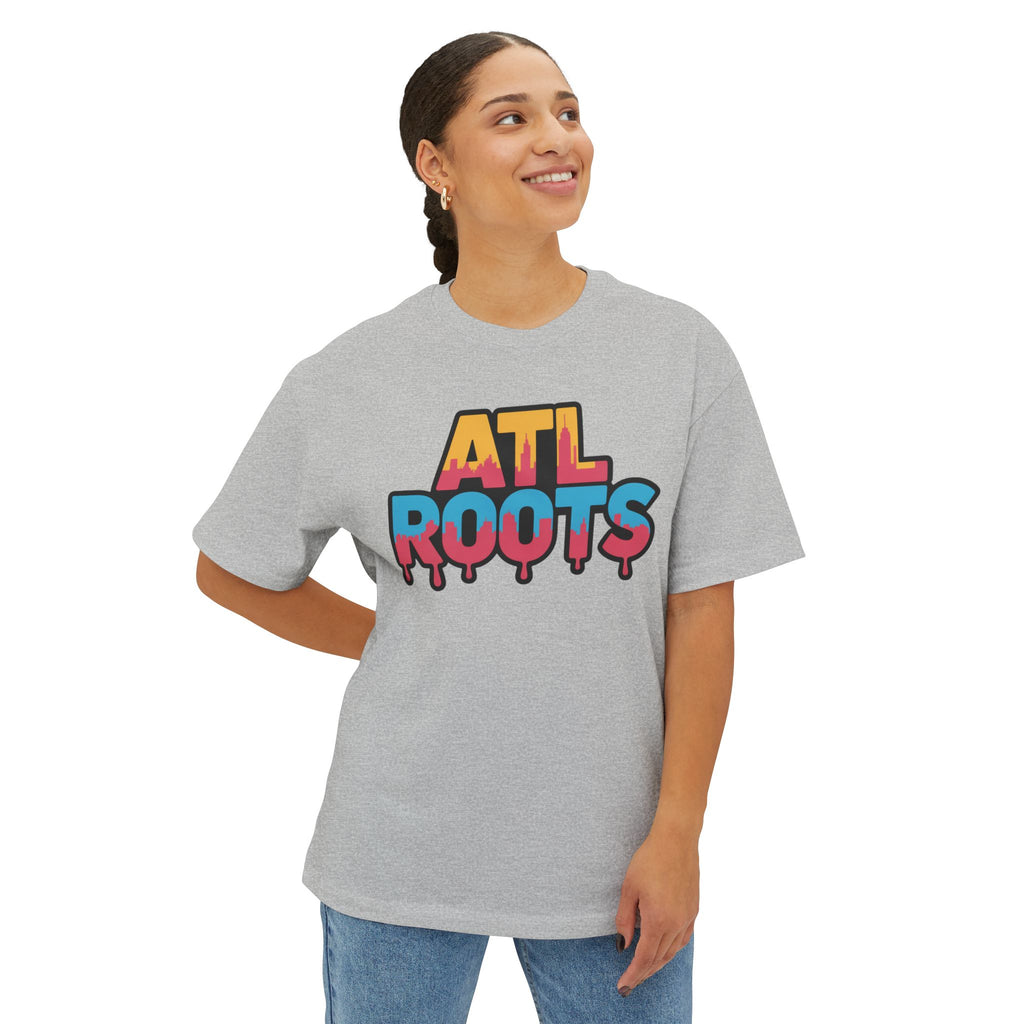 Colorful ATL Roots Oversized Boxy Tee, Streetwear Shirt, Gift for Atlanta Lovers, Casual Summer Top, Urban Fashion Tee, Unisex Graphic Tee
