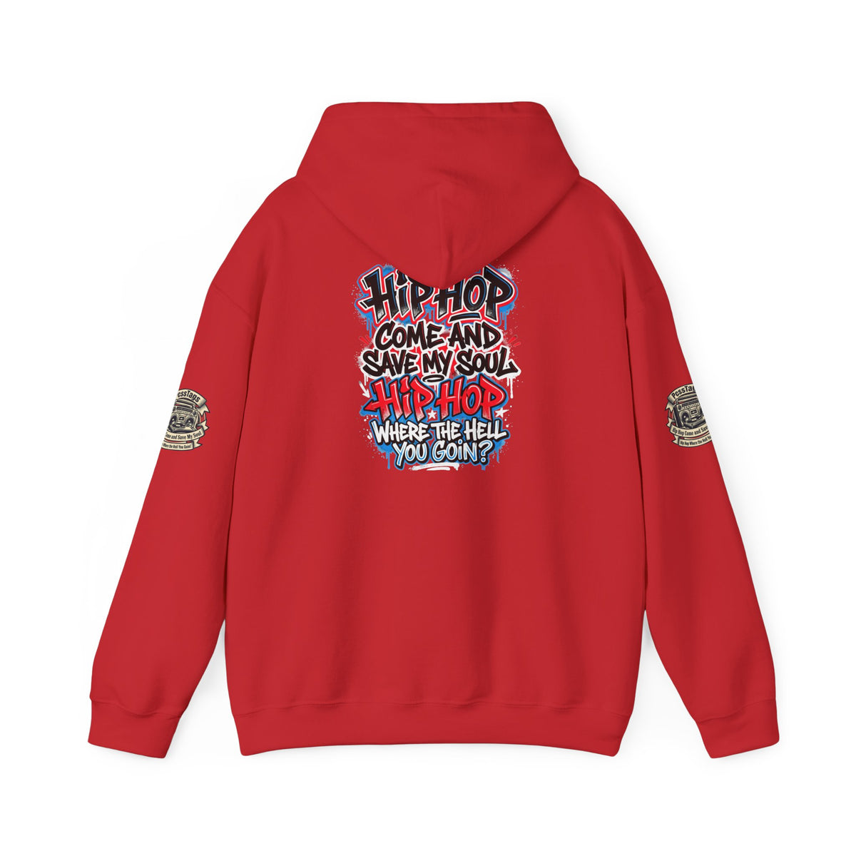 Hip-Hop Graffiti Hoodie — "Hip Hop Come and Save My Soul" Streetwear Pullover