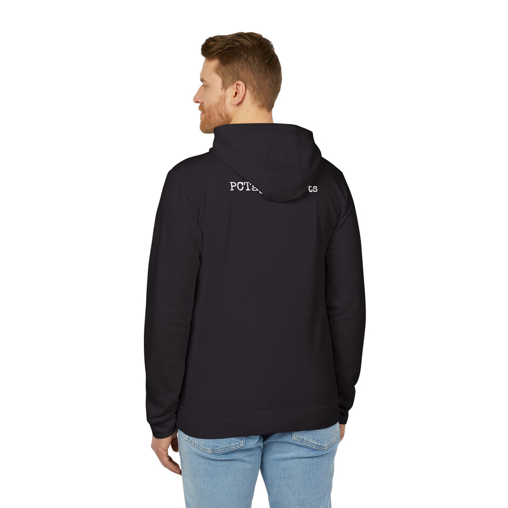 Fleece Hoodie - Pushin Cotten Tags Sports Runnin Man Logo, adidas Arm Logo