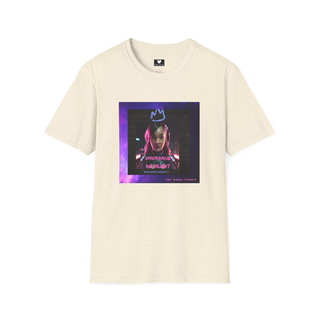 Queen Crown Photo Tee — Neon Portrait Graphic T-Shirt