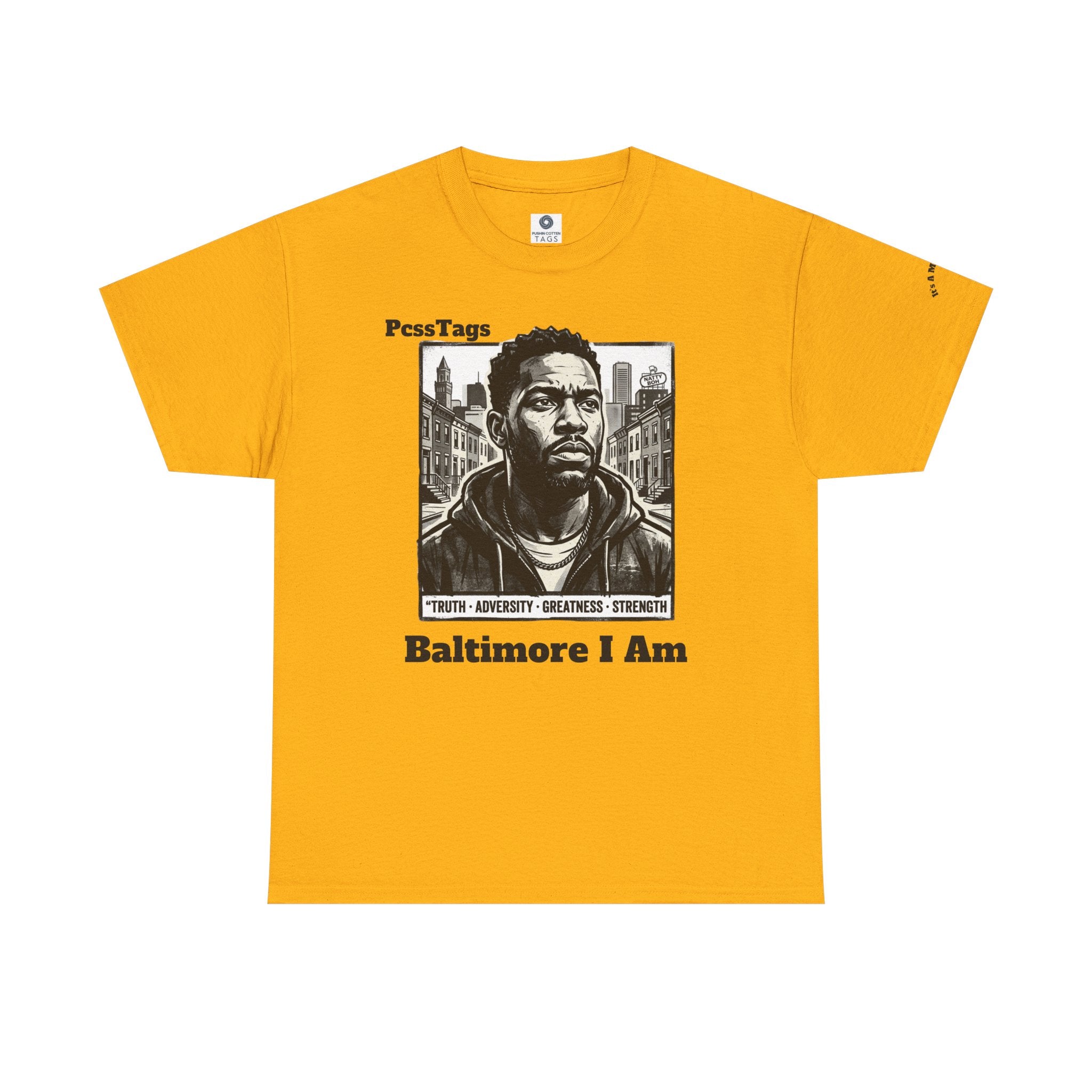 Baltimore I Am T-Shirt — Urban Portrait Tee Celebrating Strength & Resilience