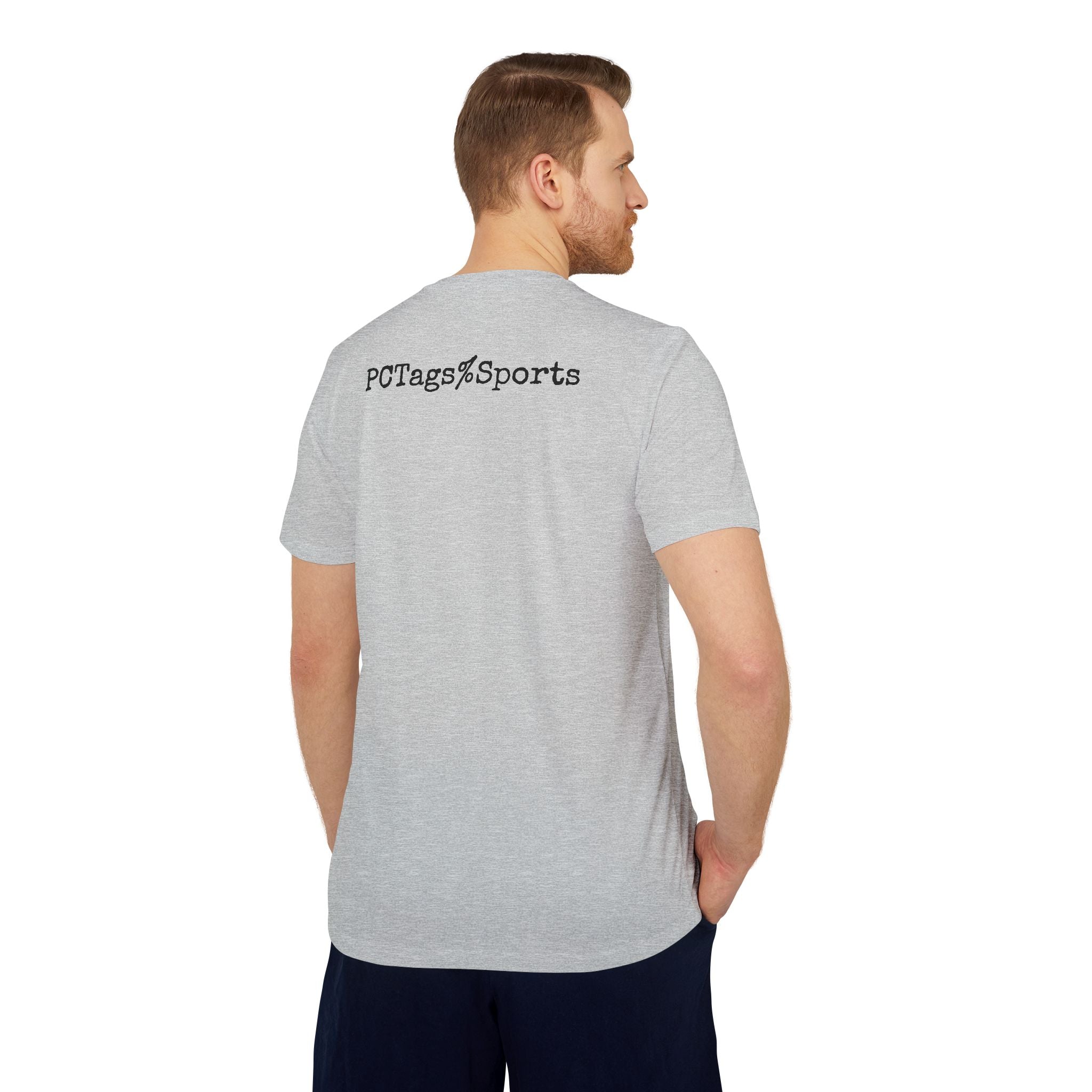 Sport T-shirt with Pushin Cotten Tags Royalty logo and adidas arm logo