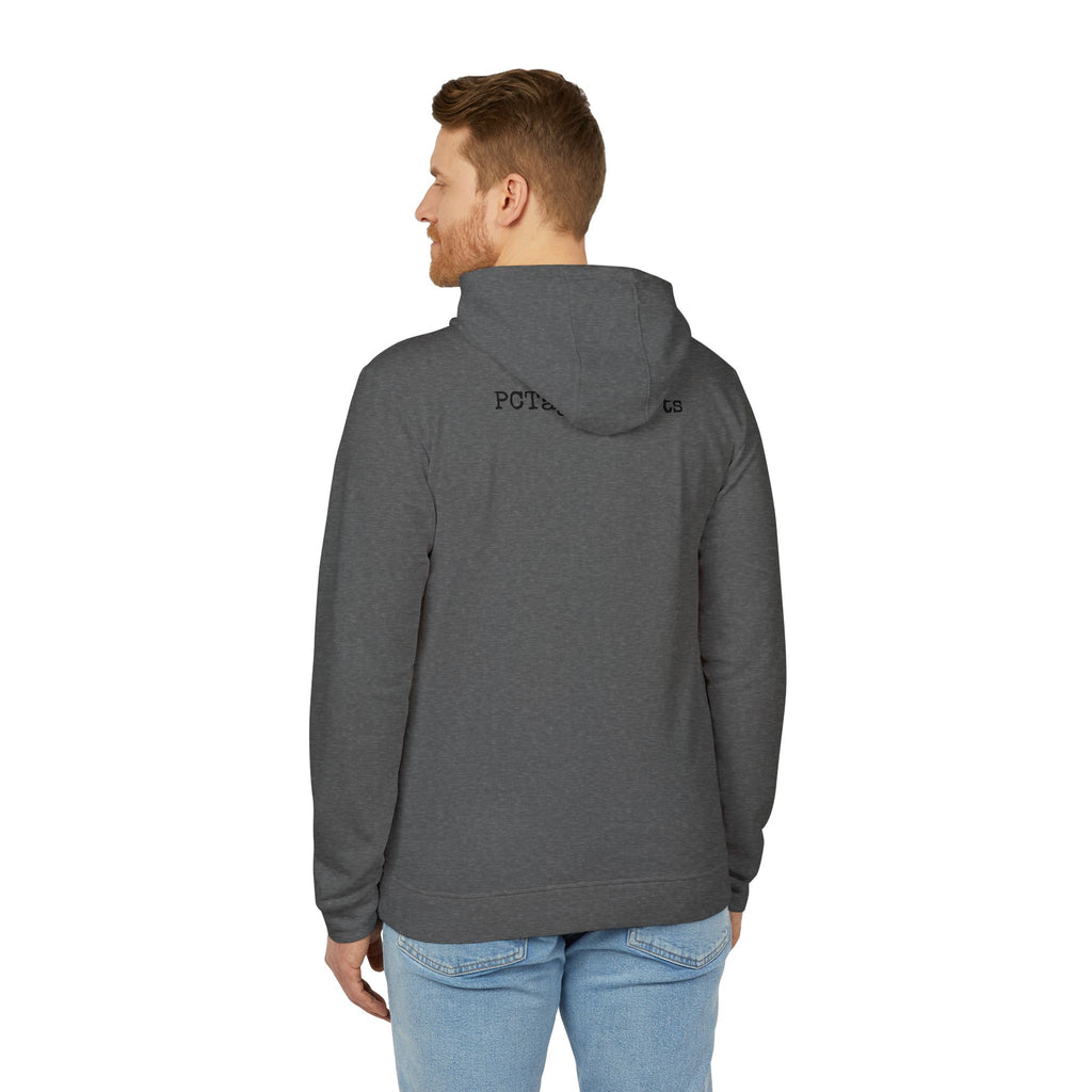 Fleece Hoodie - Pushin Cotten Tags Sports Runnin Man Logo, adidas Arm Logo