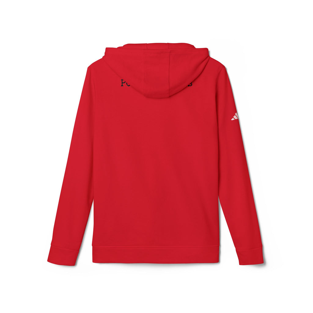 Fleece Hoodie - Pushin Cotten Tags Sports Runnin Man Logo, adidas Arm Logo