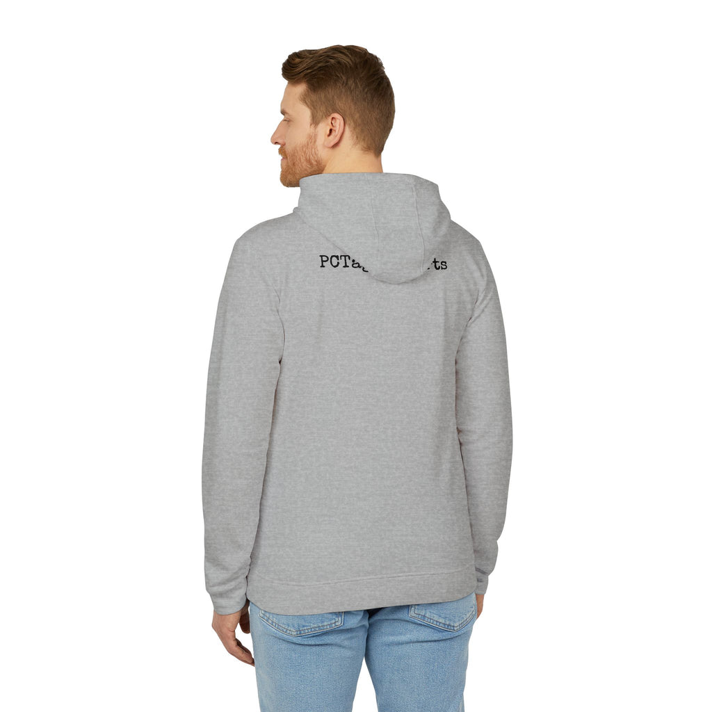 Fleece Hoodie - Pushin Cotten Tags Sports Runnin Man Logo, adidas Arm Logo
