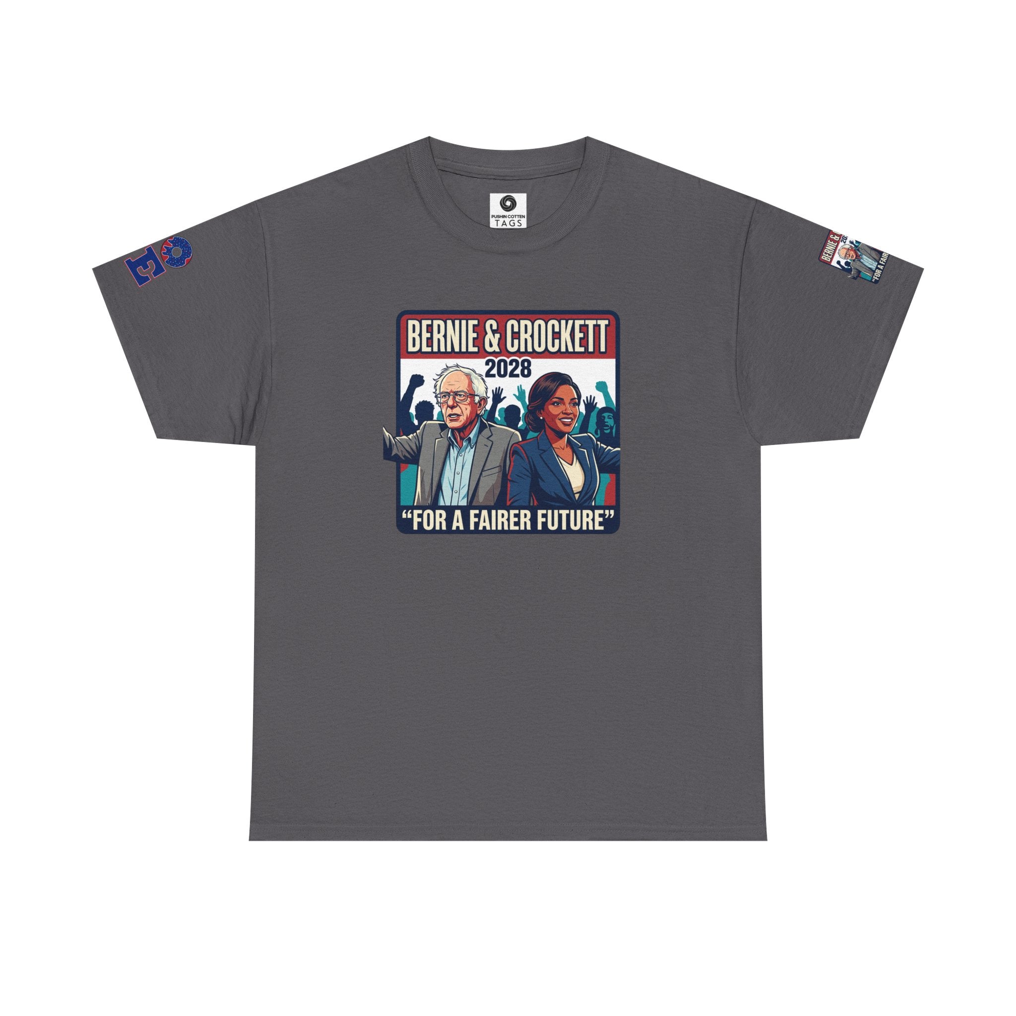Bernie & Crockett 2028 Tee — "For a Fairer Future" Political Campaign T-Shirt