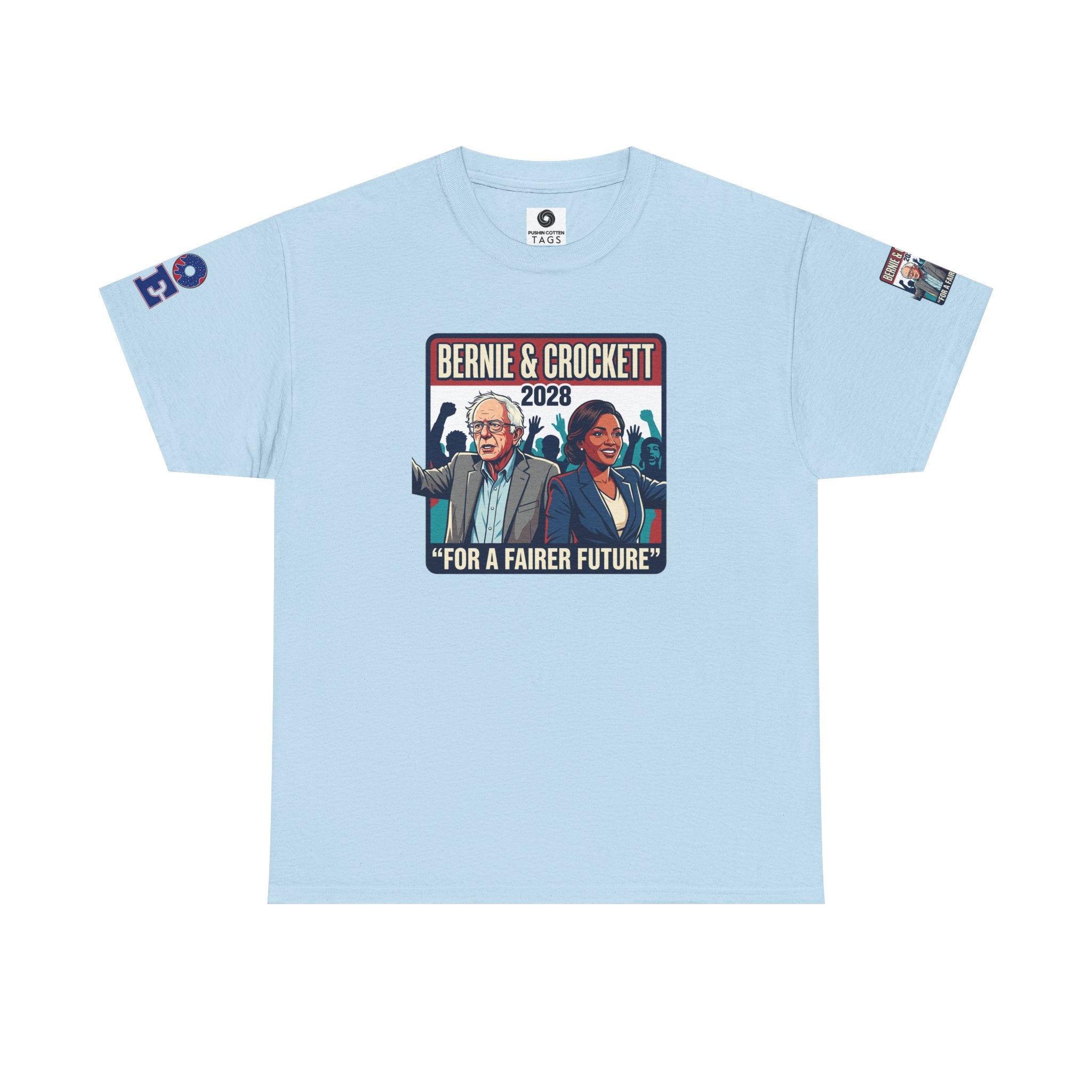Bernie & Crockett 2028 Tee — "For a Fairer Future" Political Campaign T-Shirt