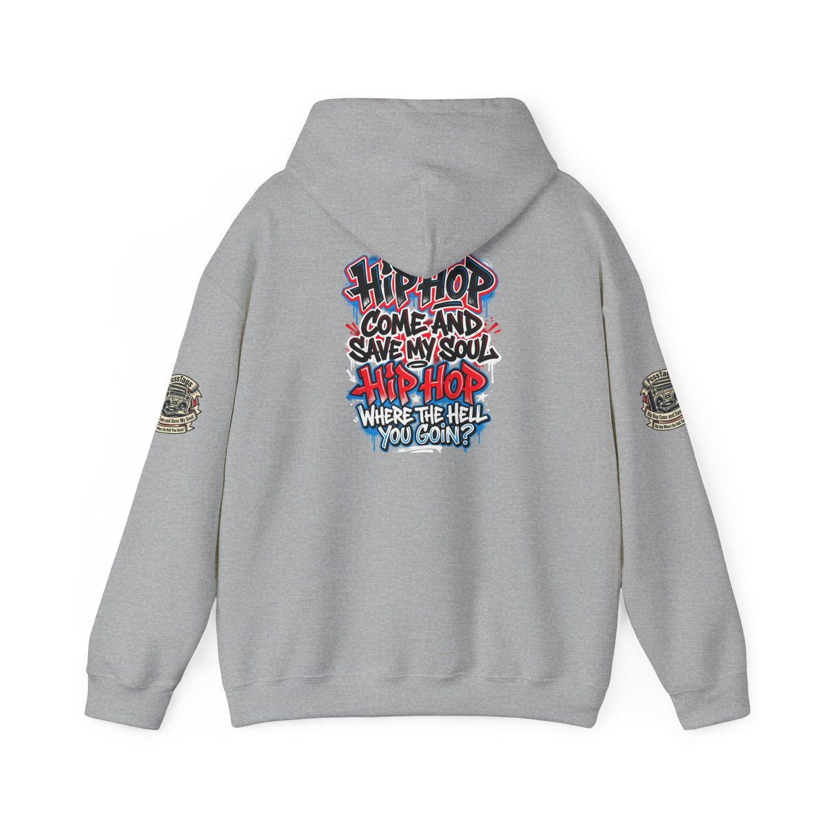 Hip-Hop Graffiti Hoodie — "Hip Hop Come and Save My Soul" Streetwear Pullover