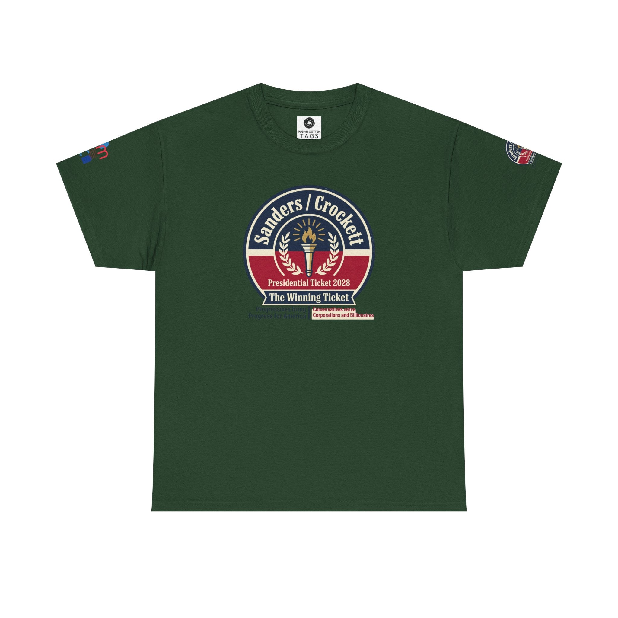 Sanders / Crockett 'The Winning Ticket' Political T-Shirt