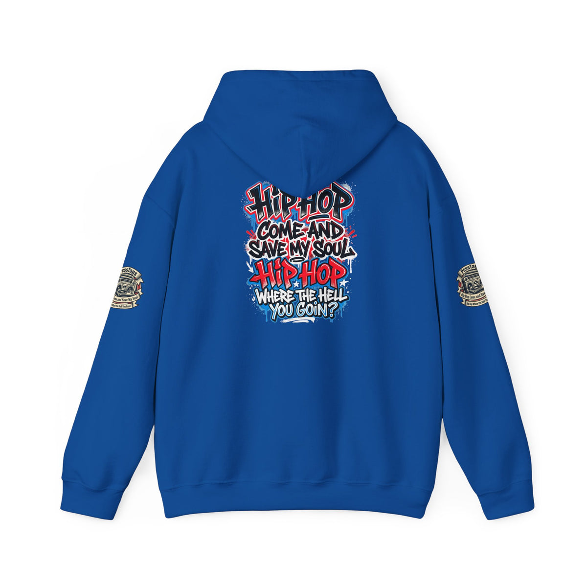 Hip-Hop Graffiti Hoodie — "Hip Hop Come and Save My Soul" Streetwear Pullover